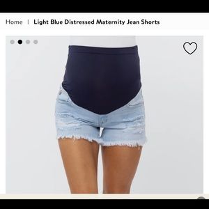 Pink blush maternity shorts!